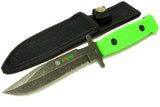 9" Zomb-War Stainless Steel Hunting Knife with Stone Washed Blade