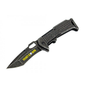 8.5" Hunt-Down Spring Assisted Stone Wash Blade with Clip