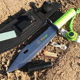 13" Zomb-War Stainless Steel Bayonet w/ Sheath Fire Starter Fishing Survival Kit