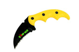5.75" Zomb-War Yellow Boot Skinner Knife with Sheath