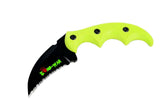 5.75" Zomb-War Green Boot Skinner Knife with Sheath