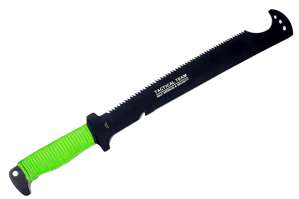 20" Full Tang Zomb-War Hunting Sword With Green Nylon Handle & Sheath