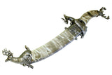14" Grey Deer Mongolian Dagger with Sheath