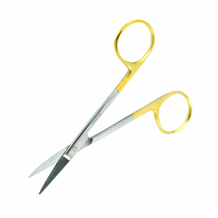 Bdeals Iris Scissors Curved Tip Gold 4.5" Stainless Steel