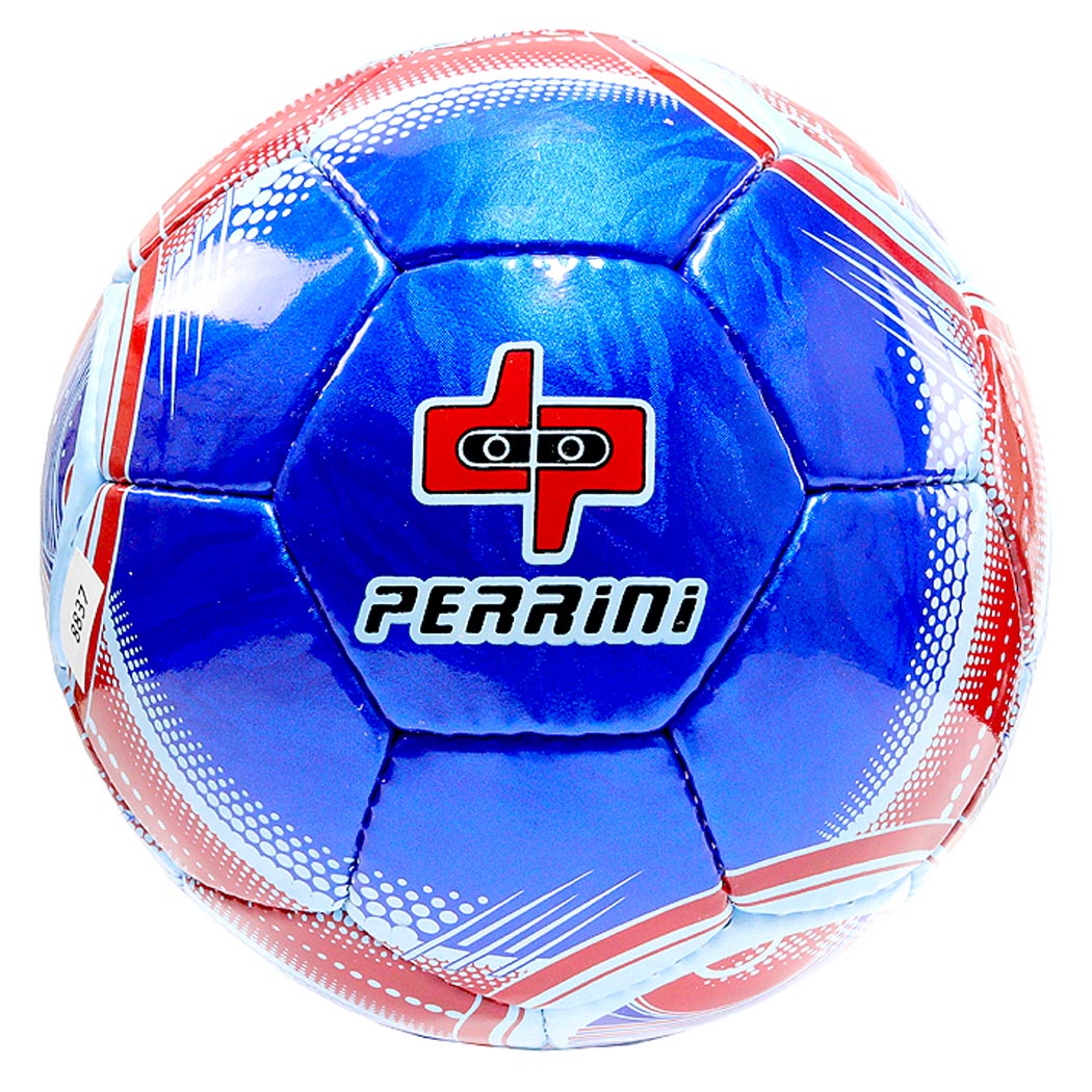 Perrini Indoor Outdoor Sports Blue Red Trim Soccer Ball Size 5