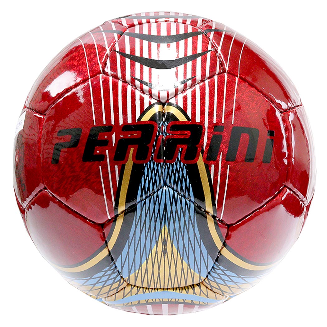 Perrini Indoor Outdoor Sports Red Gold Blue Soccer Ball Size 5