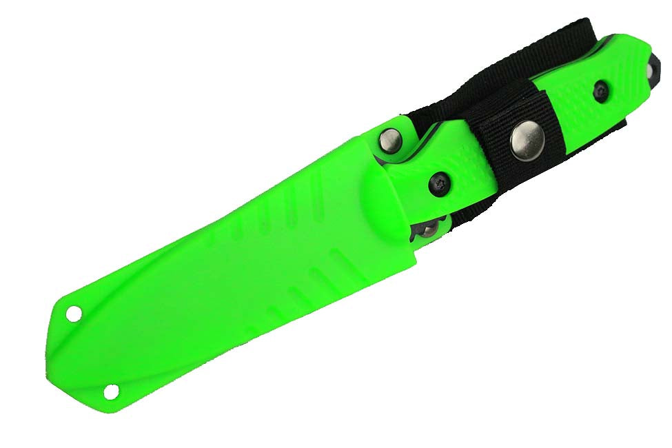 8" Zomb-War Rambo Hunting Knife with Sheath Green