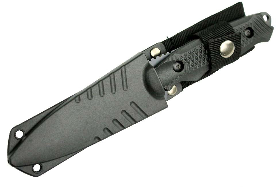 8" Defender Xtreme Gut Hook Hunting Knife with Sheath Black