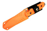 8" Zomb-War Gut Hook Hunting Knife with Sheath Orange