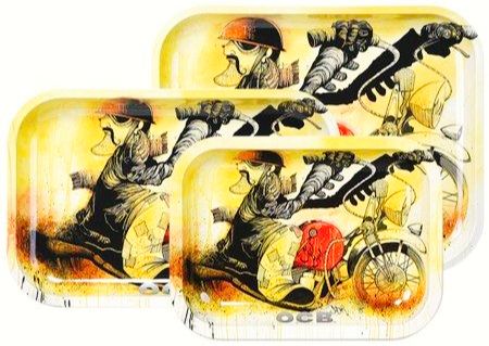 OCB Rolling Tray - Slow-Burn Motorcycle (Medium) ~Buy 1 Get 1 Free, Can Mix & Match~