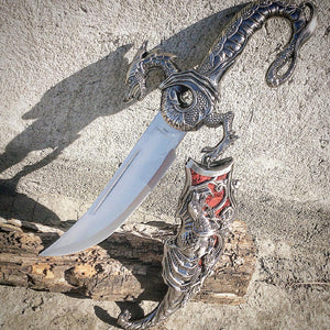 17" Collectible Fantasy Red Dragon Dagger