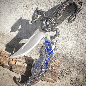 17" Collectible Fantasy Blue Dragon Dagger