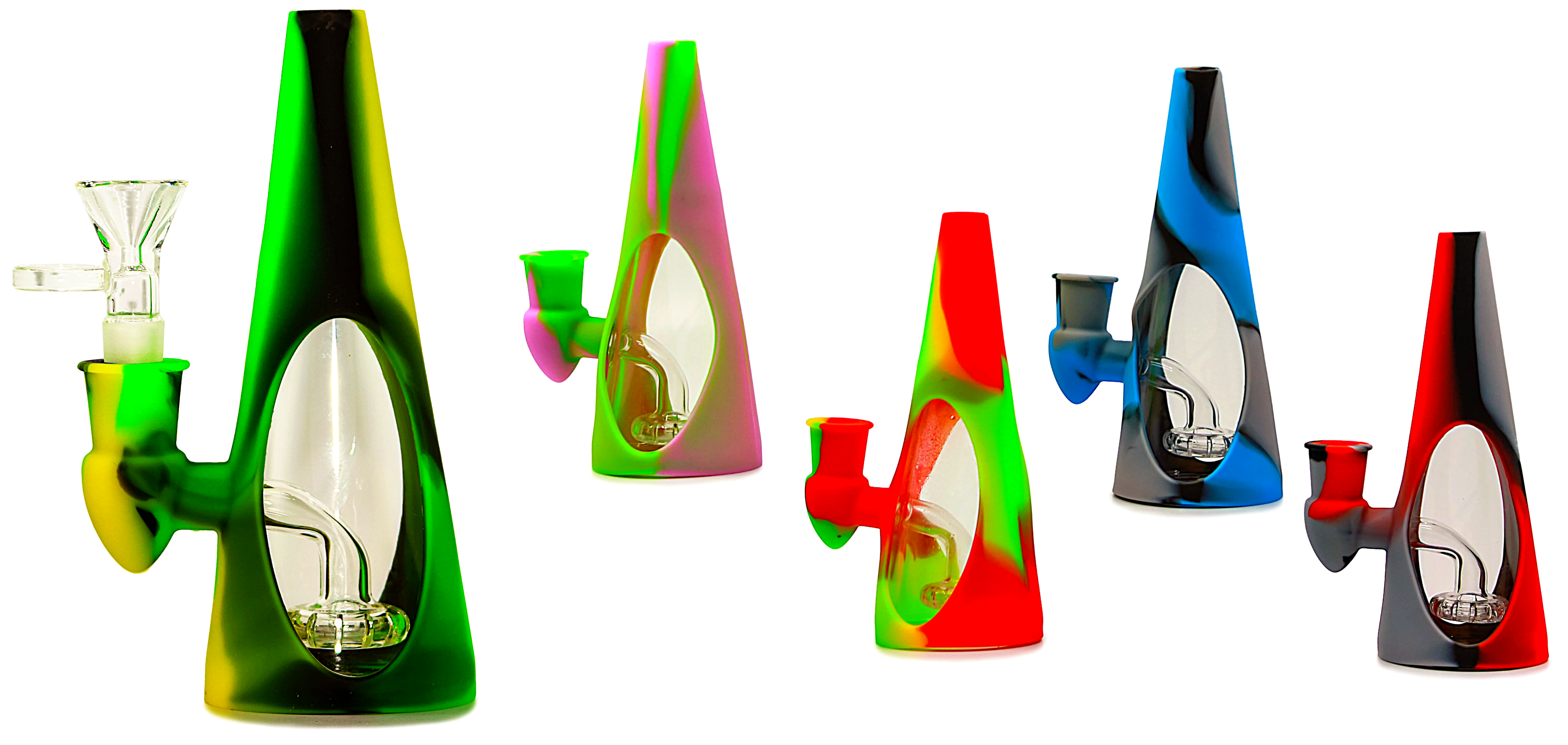 Silicone Glass Hybrid Cone Waterpipe