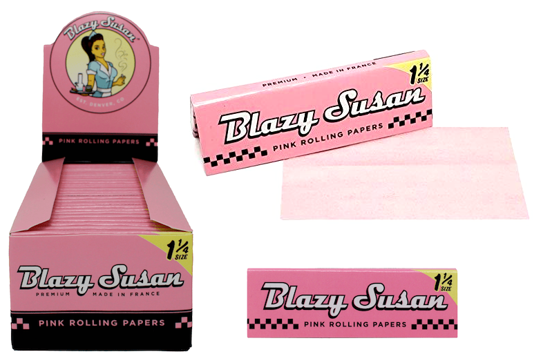 Blazy Susan 1 1/4 Pink Rolling Papers