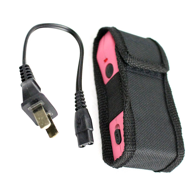 800 KV Flashlight LED Pink Stun Gun Safety Switch