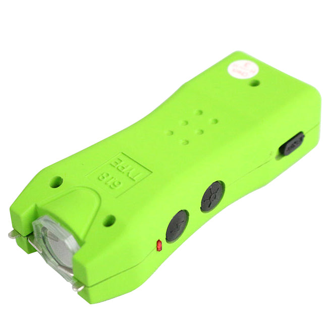 800 KV Flashlight LED Green Stun Gun Safety Switch