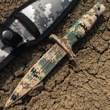 9" Defender Xtreme Desert Camo  Hunting Knife with Sheath