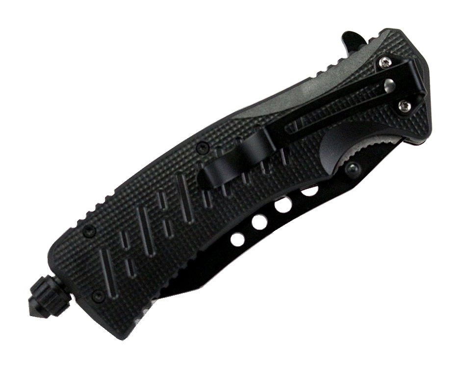 9" Defender Xtreme Spring Assisted Knife with Fire Starter