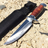 8" Hunt-Down fixed Blade Hunting Knife with Nylon Sheath
