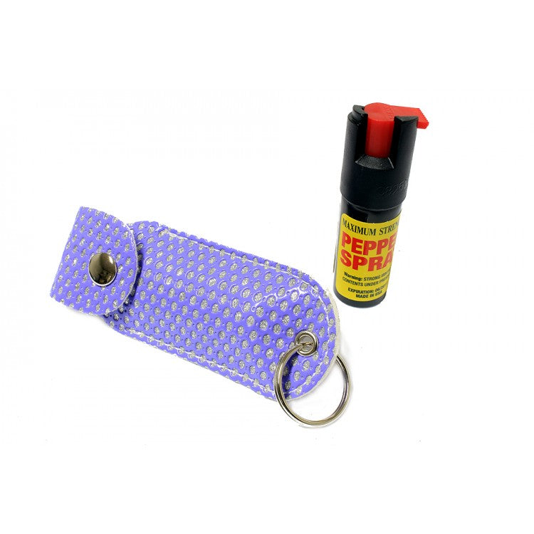 1/2 Oz Pepper Spray W/ Purple Case Key Chain