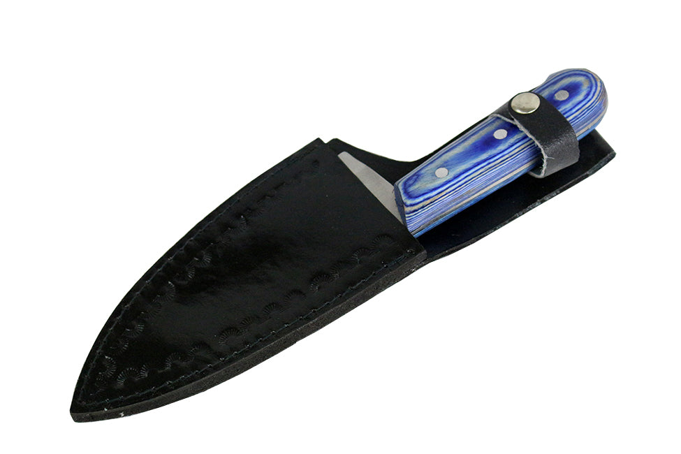 10" Defender Xtreme Butcher Knife Stainless Steel Blade with Blue Wood Handle