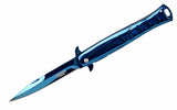 9.5" Defender Xtreme Spring Assisted Folding Knife Reflective Blue