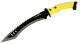 16" Hunt-Down Full Tang Hunting Knife with Black/Yellow Rubber Handle