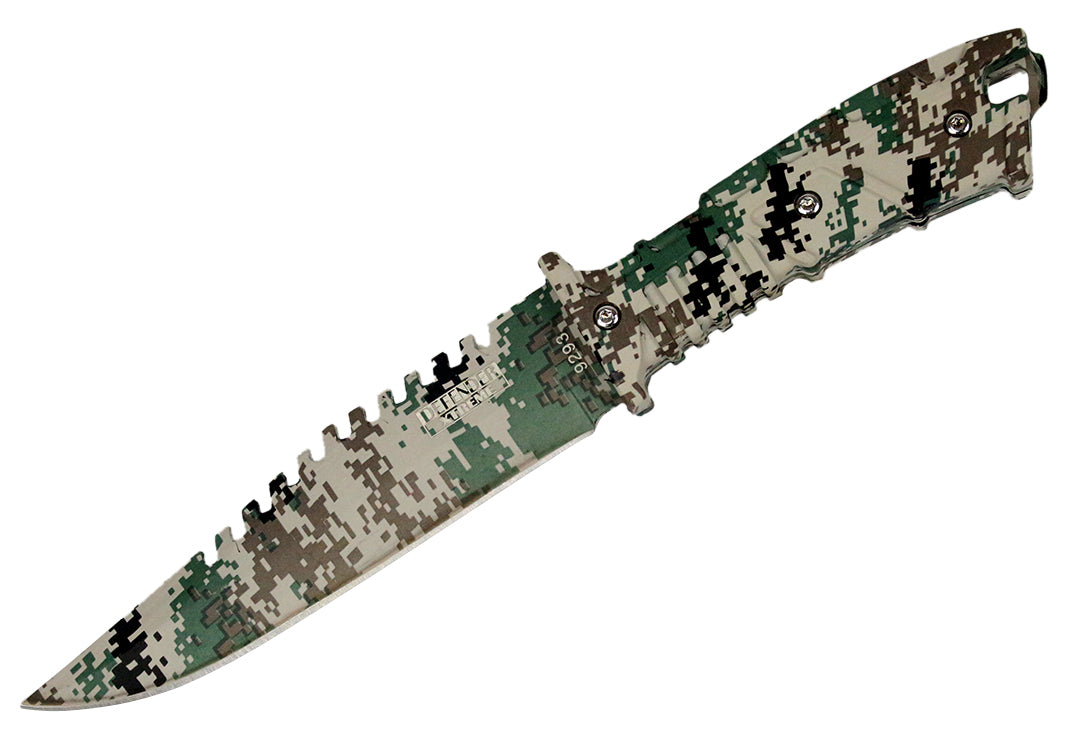 11" Defender Xtreme Full Tang Hunting Knife Gray Digital Camo