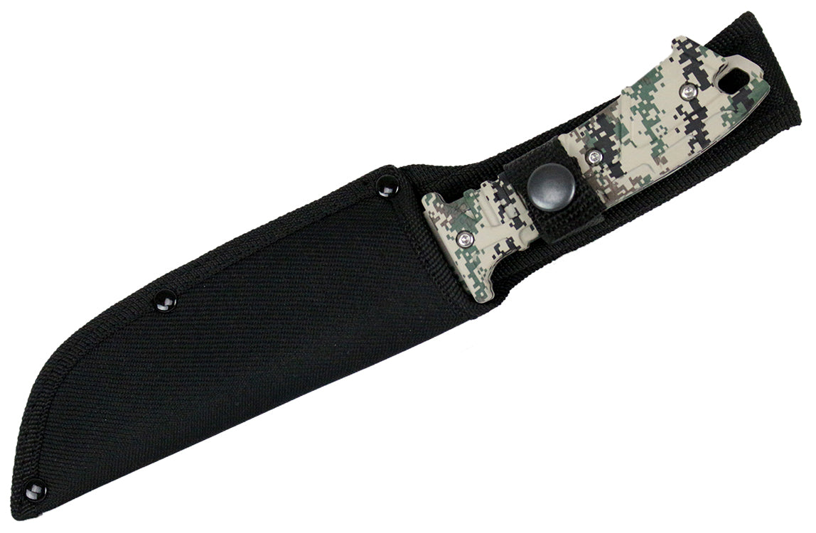 11" Defender Xtreme Full Tang Hunting Knife Gray Digital Camo