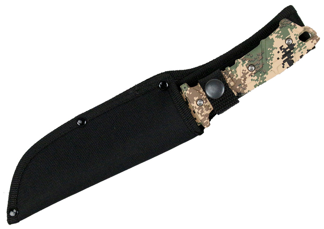 11" Defender-Xtreme Full Tang Hunting Outdoor Knife Camo Steel Blade and Handle