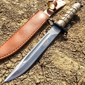 13.5" Desert camo Bayonet Hunting Knife with Sheath