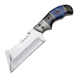 Hunt-Down 8" Full Tang Hunting Tactical Survival Knife Steel Blade Horn Handle