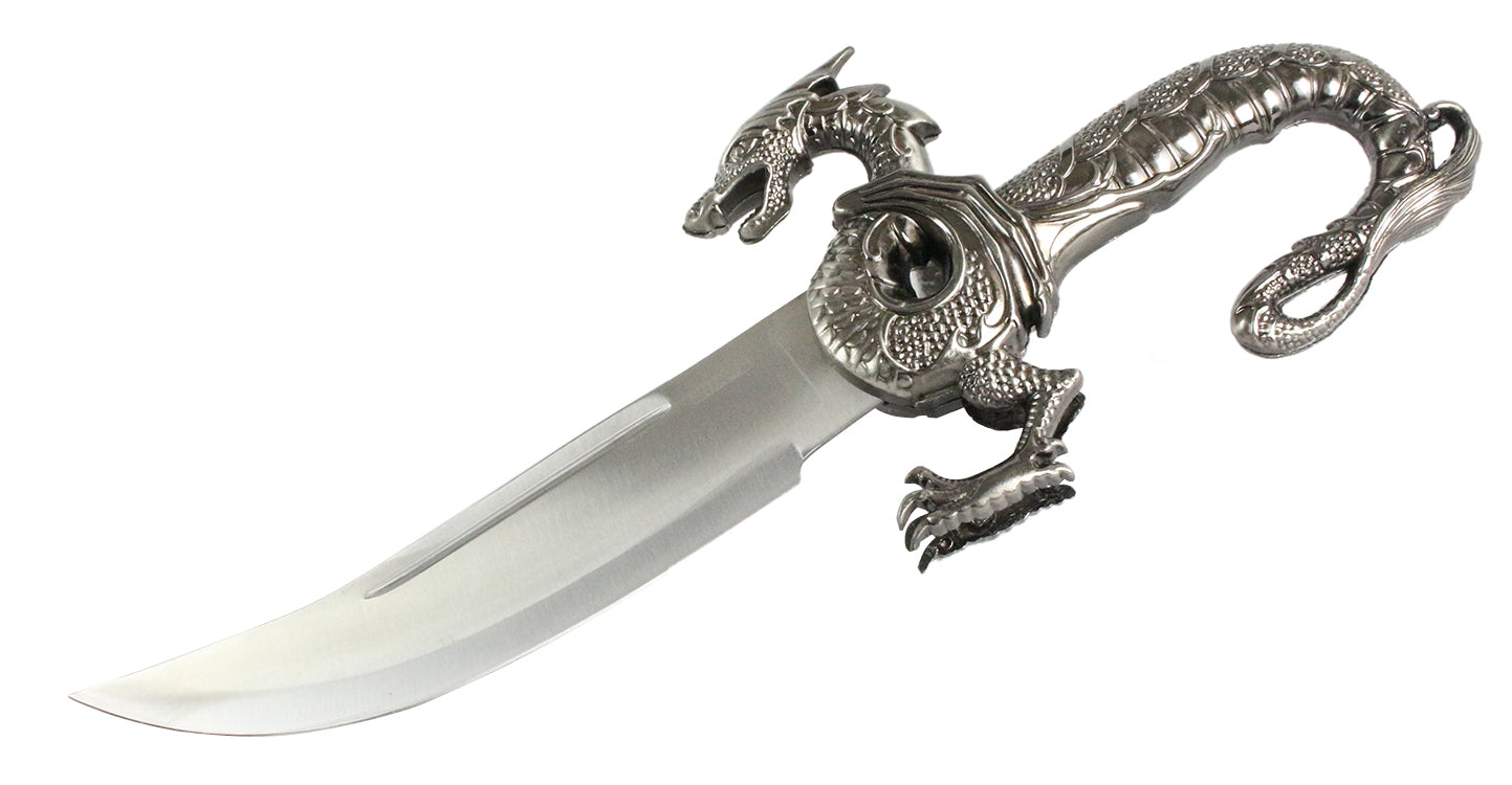 17" Collectible Fantasy Yellow Dragon Dagger