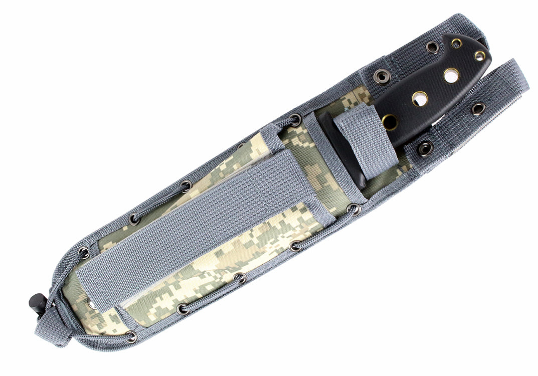 13.5" Huntdown Outdoorsman Survival Knife with Digital Camo Sheath