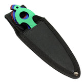 Zomb War 3 Pc Throwing Knife set Red, Green and Blue Colors With sheath