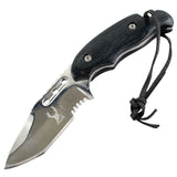 TheBoneEdge 6" Pocket Knife Full Tang Tactical Survival Knife Black Handle