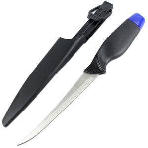11.5" Defender Comfort Fish Fillet Knife with Serrated Blade Gut Hook & Sheath