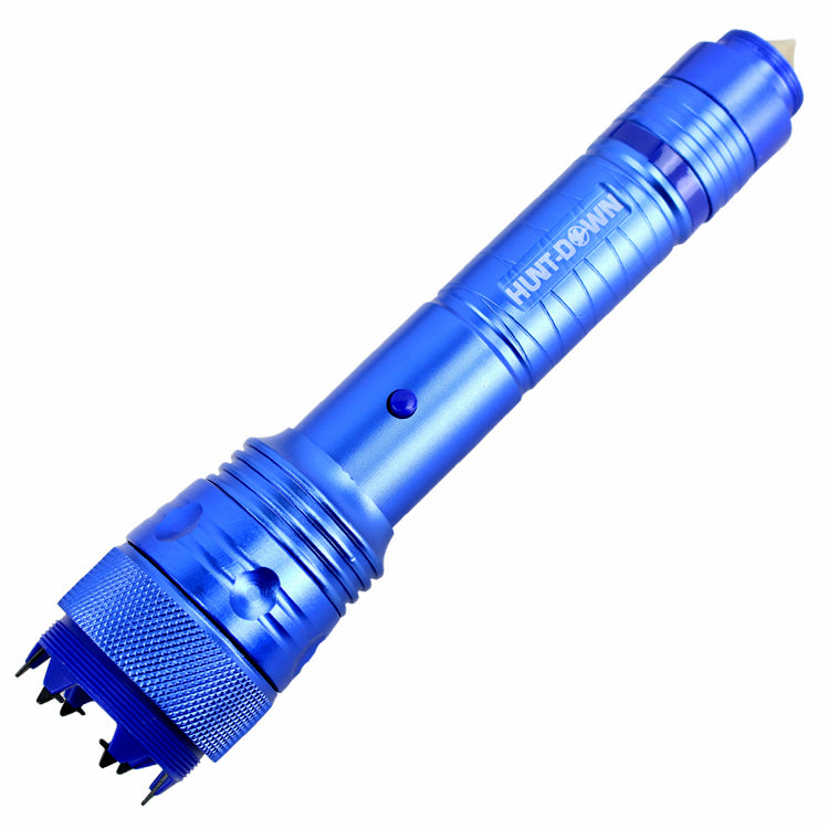 Hunt-Down High Powered Tactical Blue Flashlight Self Defense Stun Gun