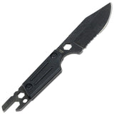 Hunt-Down 9.5" All Black Color Fixed Blade Hunting Knife With Sheath