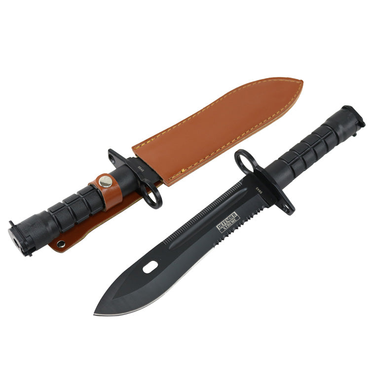 Defender-Xtreme 13" M7 Bayonet Hunting Knife with Black Blade / Sheath