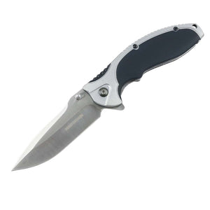Hunt-Down 8.5" Stainless Steel Blade Rubber Handle Spring Assisted Folding  Knife