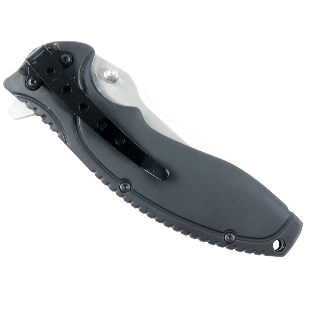 Hunt-Down 8.5" Stainless Steel Blade Rubber Handle Spring Assisted Folding  Knife