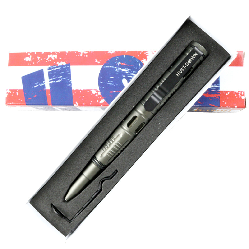 Hunt-Down New Powerful 6" Green Tactical Pen For Self Defense with Glass Breaker