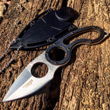 Defender-Xtreme 7" Stainless Steel Full Tang Survival Kneck Boot Knife W/ Sheath
