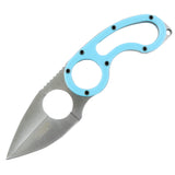 Defender-Xtreme 7" Stainless Steel Full Tang Survival Knife With Sheath - Blue