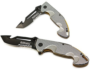 Metallic Grip Spring Assisted Knife