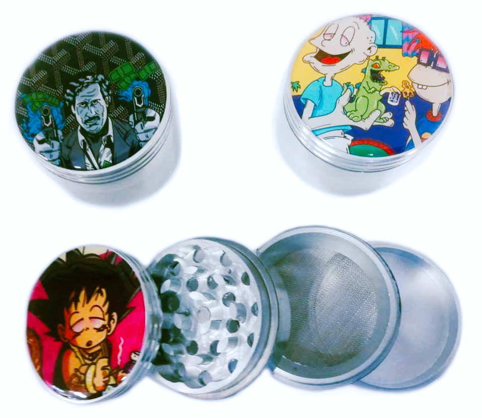 Aluminum Grinder w/ Sticker Decal (55mm)