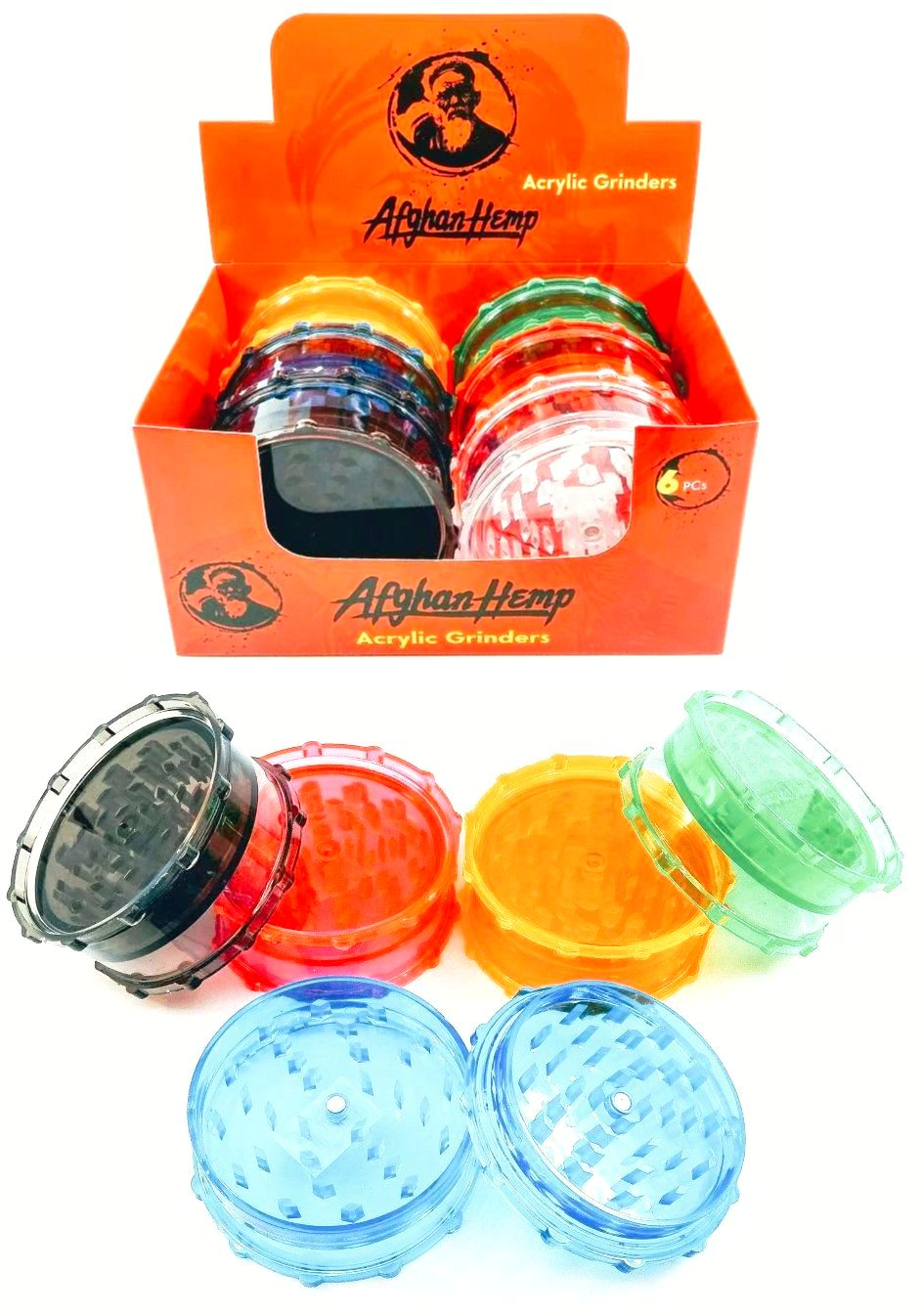 Afghan Hemp Acrylic Grinder (95mm)