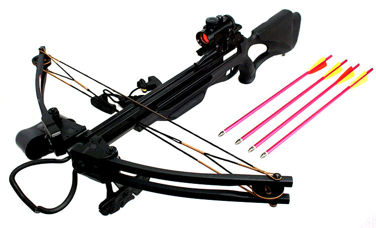 175 LBS Cobra Hunting Crossbow W/ Solid Fiber Glass Limb Black