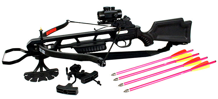 160 LBS Hunting Crossbow Package Scope Arrows Sling Quiver 235 FPS